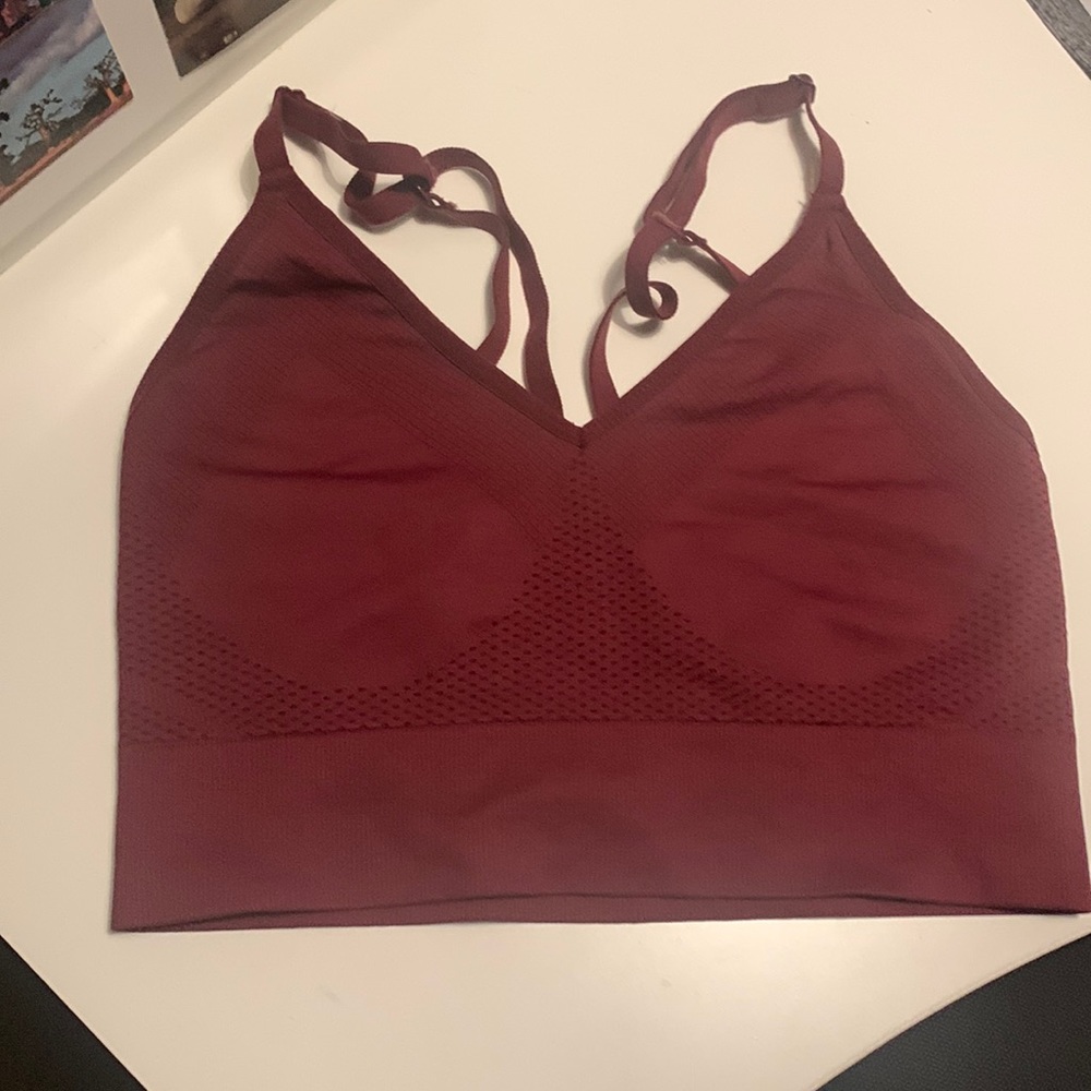 Knix longevity bra. Size S. Dark red/maroon. Also could be worn as a top.